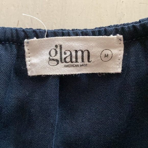 glam Navy Blue Dress, Pockets, Medium - Picture 7 of 9